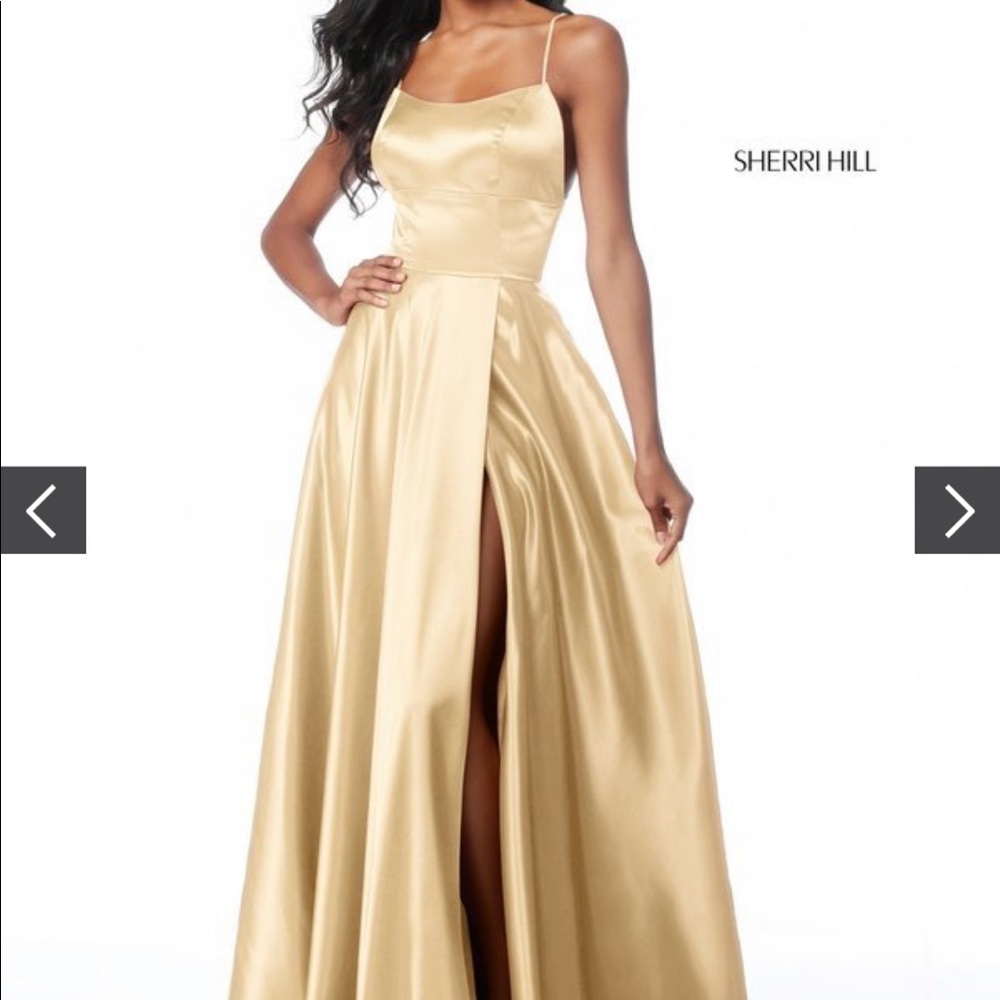 GOLD SHERRI HILL prom dress